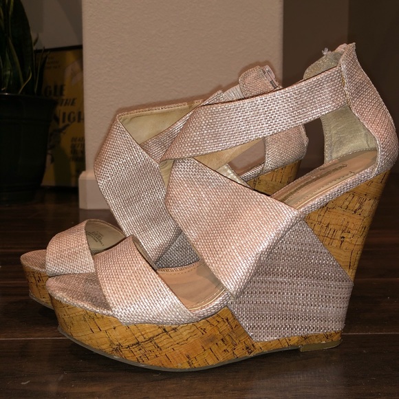 BCBGeneration Tan Wedges - Picture 2 of 7